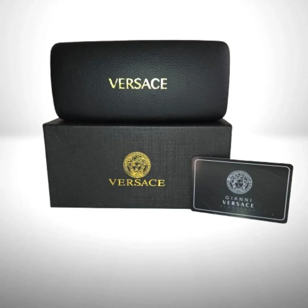 Versace Medusa VE2250K Rimless Gold Metal Aviator Sunglasses - New - Picture 8 of 8